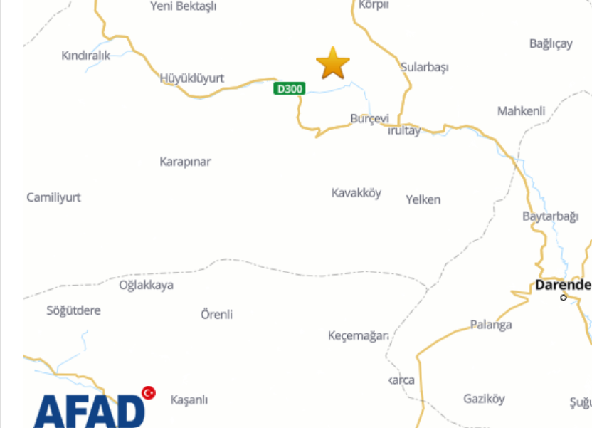 Sivas'ta 3.7 şiddetinde deprem!