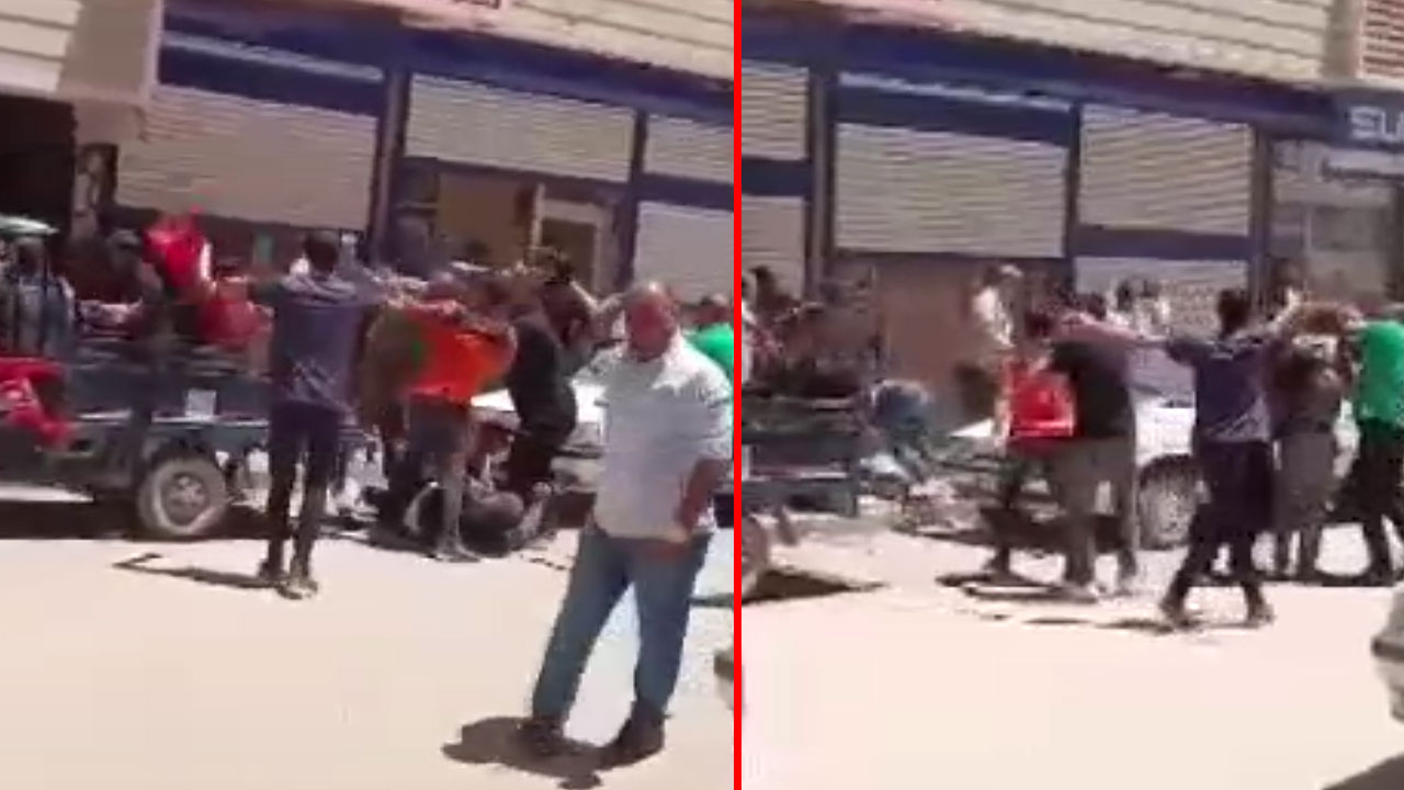 Meydan muharebesi gibi kavga! Husumetli aileler birbirine girdi